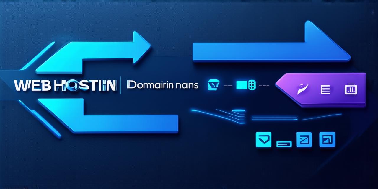 What is the relationship between web hosting and domain names?